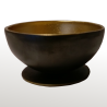 Decorative metal bowl with gold inside